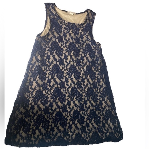 SOCIALITE DARK BLUE FLORAL LACE DRESS SIZE XS - Picture 5 of 5